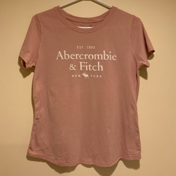 Pink Abercrombie & Fitch Logo T-shirt - Picture 2 of 2